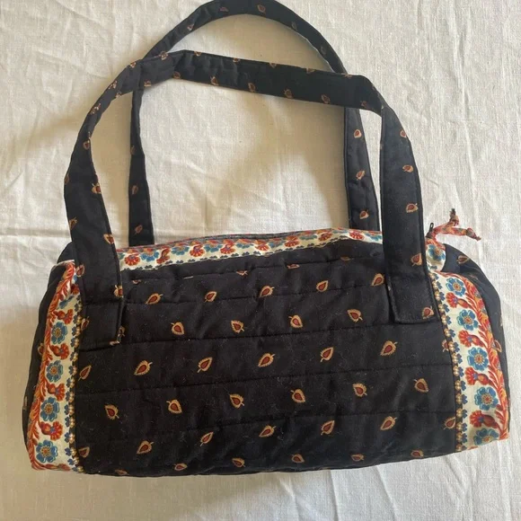 Vintage Suttles and Seawinds Quilted Bag Floral Cottagecore Straps and Zipper - Picture 10 of 13